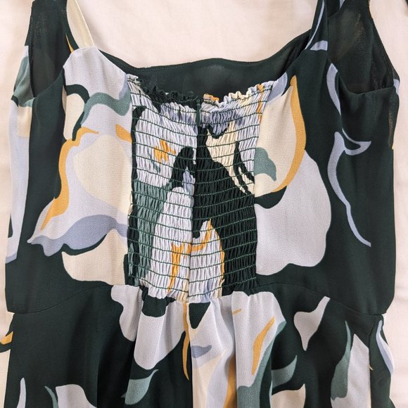 Reformation Besse Floral-Print Midi Dress in Green - Picture 6 of 6